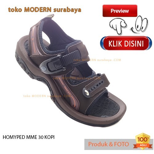 {DianShop} HOMYPED MME 30 KOPI sandal gunung pria casual slip on kulit - 39 Diskon