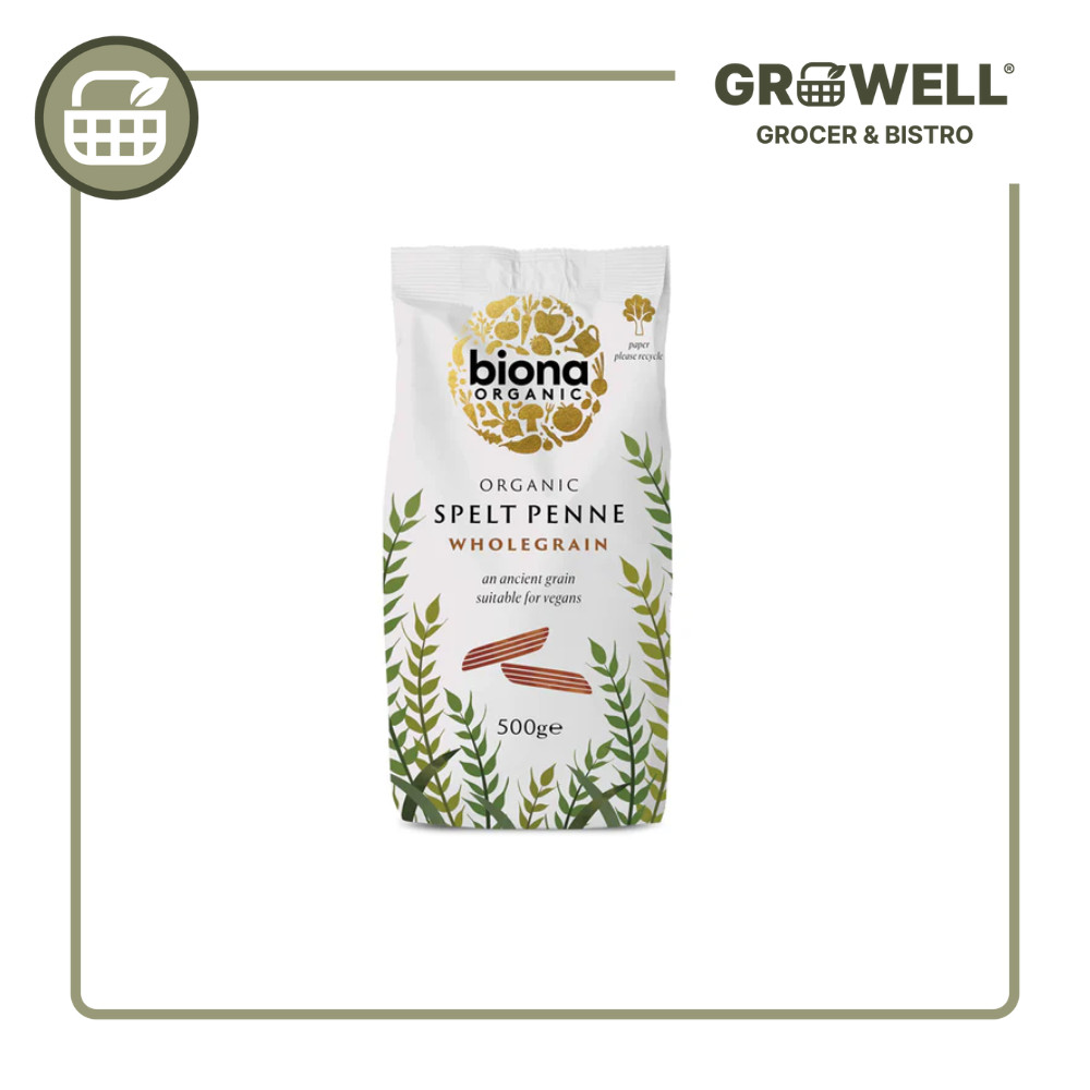 

BIONA ORGANIC SPELT PENNE WHOLEGRAIN PASTA 500 GR