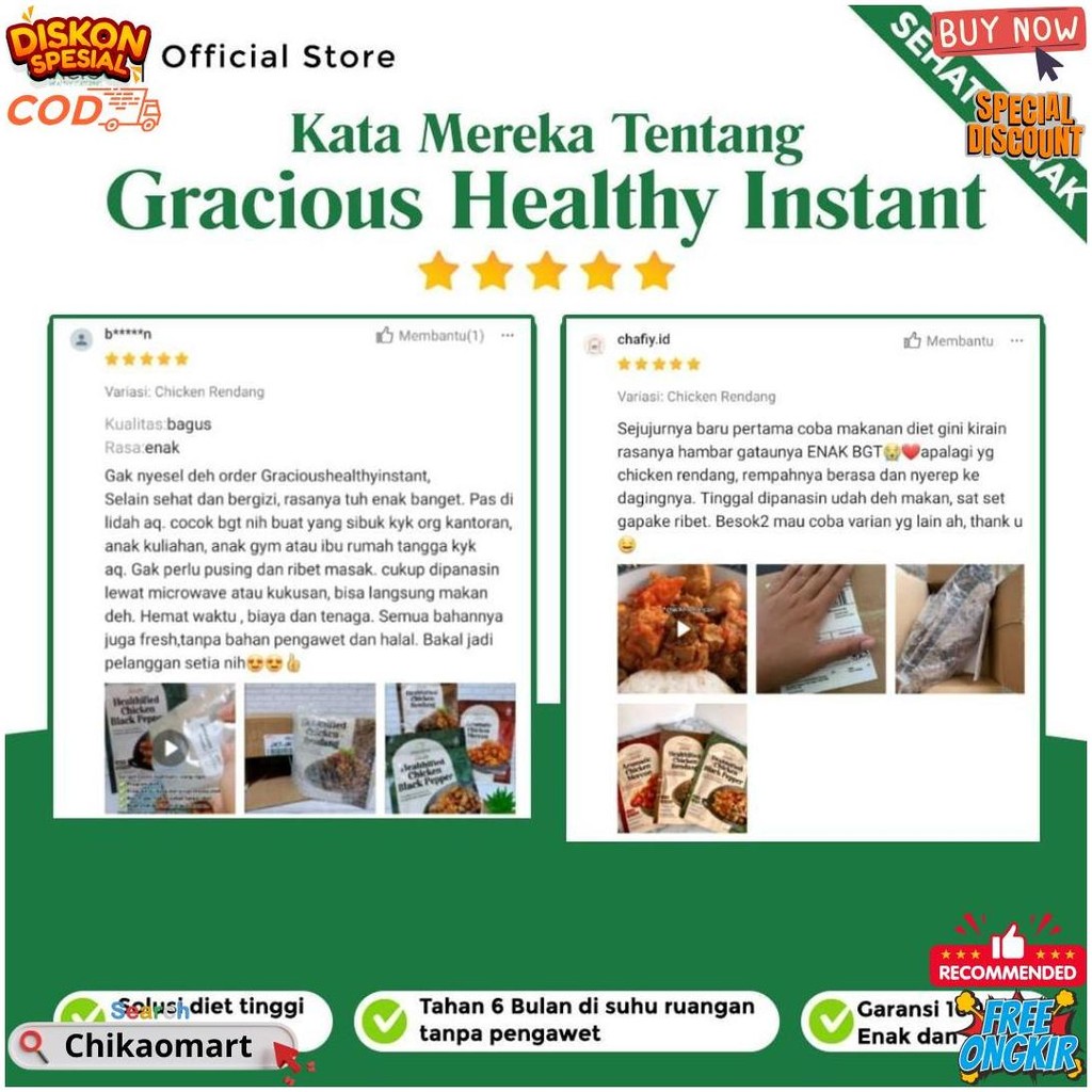 

Gracious Healthy Instant Paket Triple Pedas Nikmat Sehat D Cod