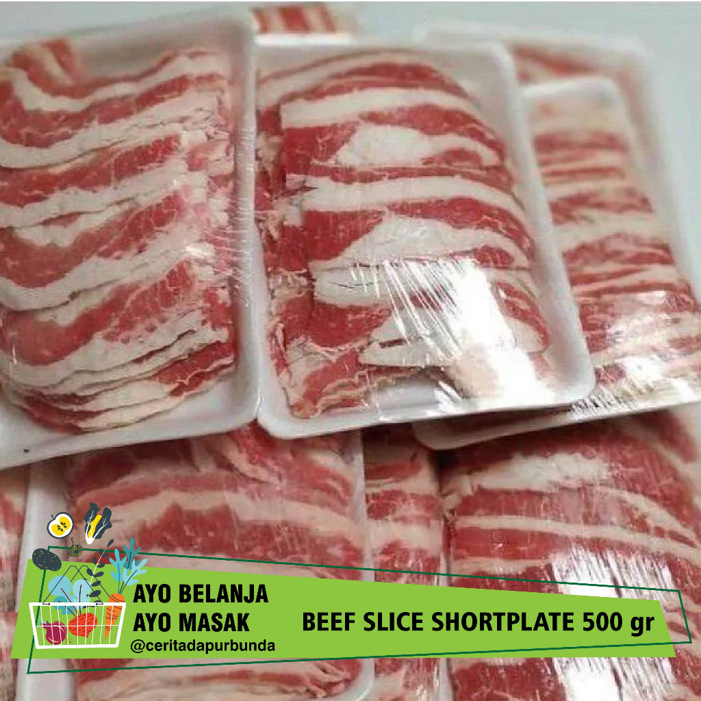 

BEEF SLICE SHORTPLATE per 500 gram [LOKAL]