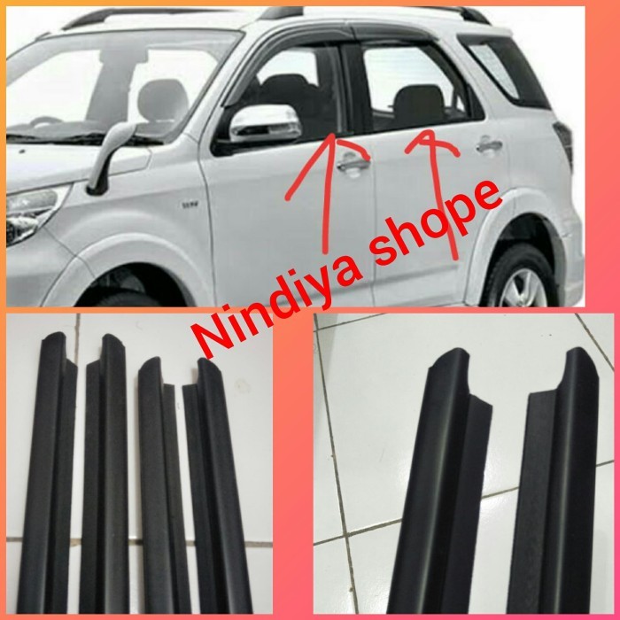 pelipit kaca atau list kaca pintu rush terios lama