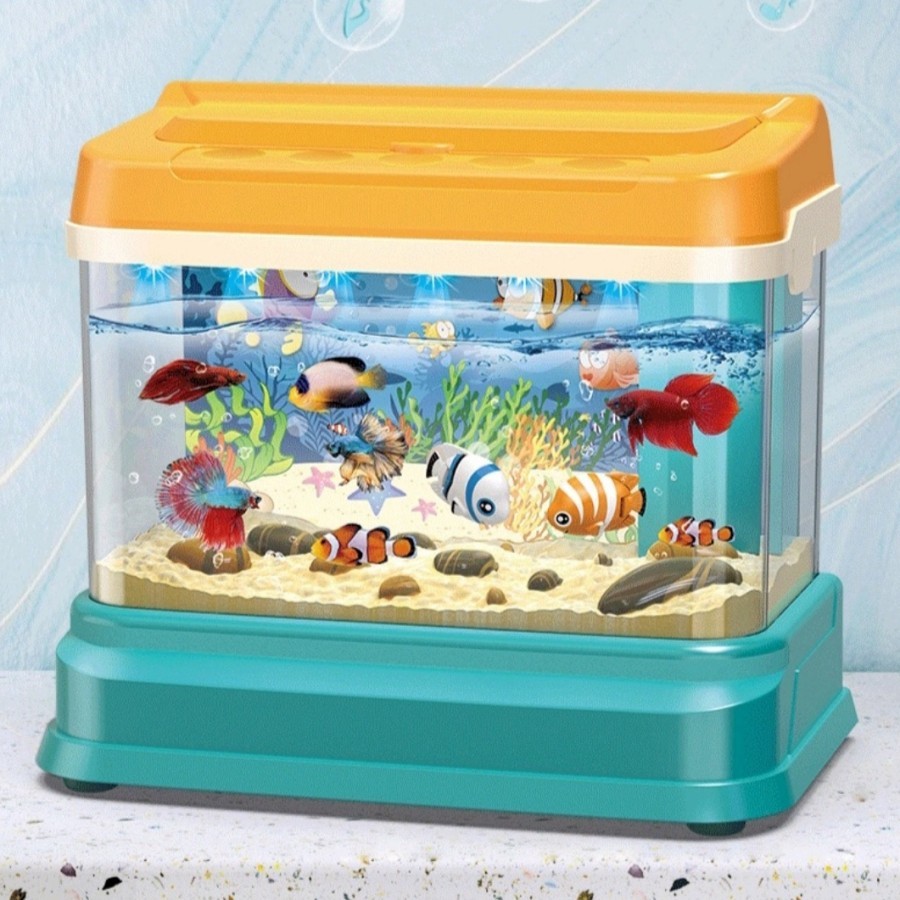 [planet] Fun Aquarium - Mainan Anak Pancingan Ikan Magnet Aquarium Elektrik Bisa Ikan Asli