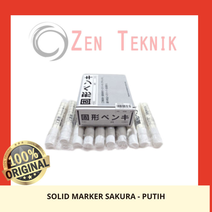 }}}}}}] SOLID MARKER SAKURA / SPIDOL PENANDA BESI PERMANEN - Putih