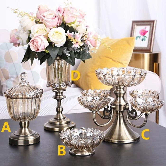 Tempat Buah Asinan Bahan Kaca Kristal Mewah