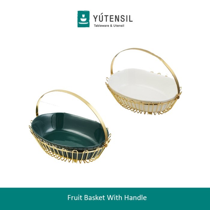 Keranjang Buah Keramik / Fruit Basket / Dessert Tray