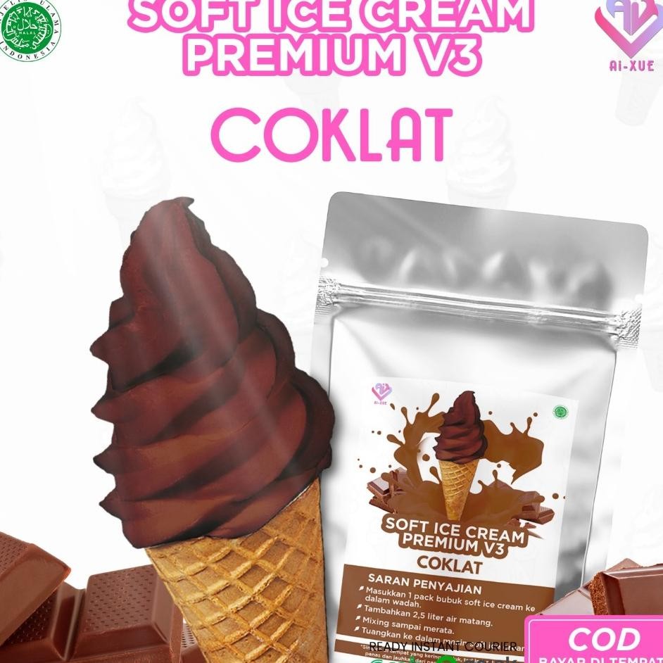 

Chocolate Soft Ice Cream Powder / Bubuk Es Krim Halal Rasa Coklat 1Kg