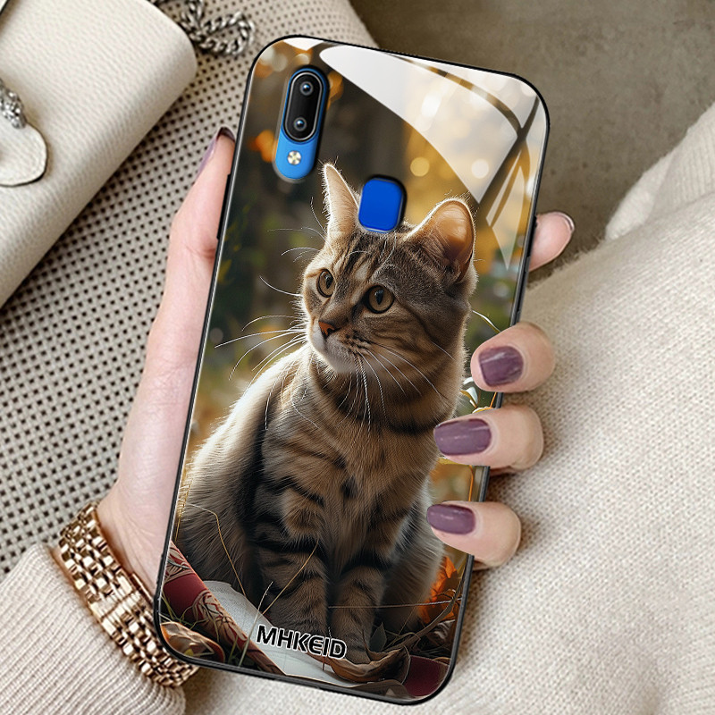 Casing Hp Untuk VIVO Y93 Y93s Y91 Y91i Y95 Y91C Y1S Y90 Case Casing pola Foto kucing  Kasing HP Soft