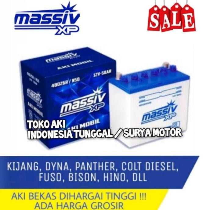 Aki Mobil Massiv Ns70 Kijang Dyna Panther Colt Diesel Fuso Hino