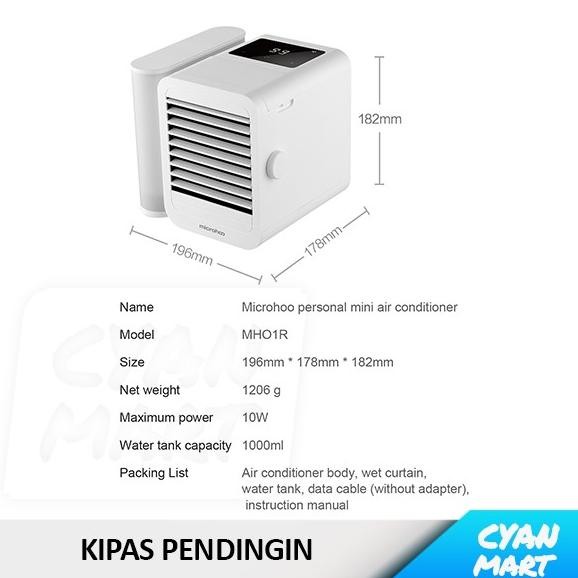 

Kipas Ac Portable Microhoo Air Cooler Evaporative Humidifier 3-In-1 PS88