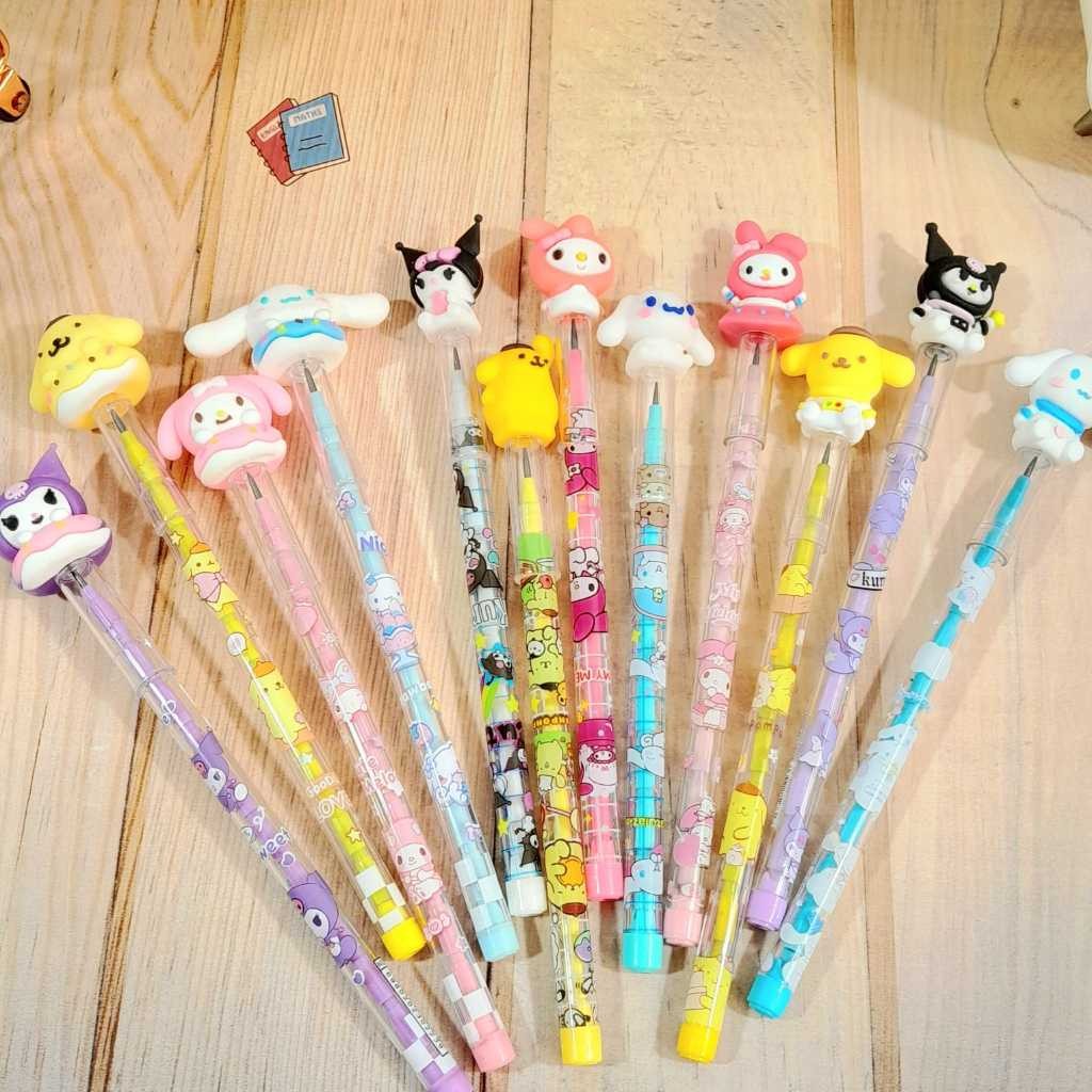 

Pensil Susun Sanrio Super Cute Lucu Ready Kuromi Spesial Harga Murah / Pensil Bensia Karakter Sanrio