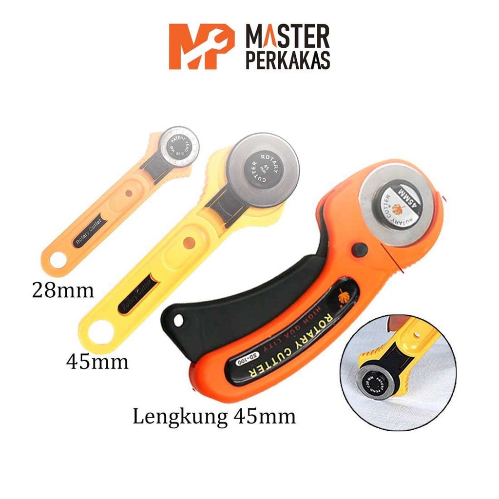 

Rotary Cutter 28mm 45mm MP / Roller Blade Alat Potong Bahan Gunting Kain Pemotong Kertas