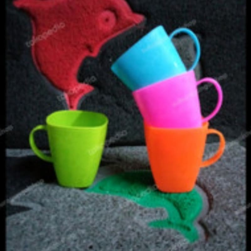 Cangkir Kopi Plastik/ Cangkir plastik Kecil Late Sunrise