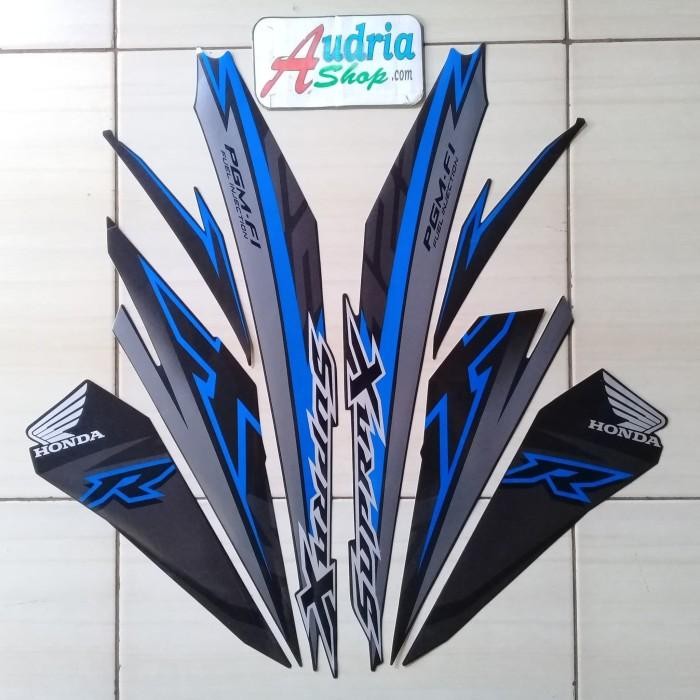 Sticker Striping Motor Honda Supra X 125 Fi 2018 Biru