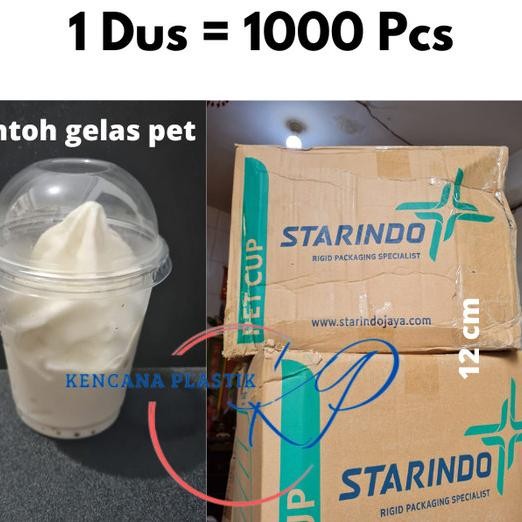 Gelas Cup Ice Es Cream Sundae Pet 8 Oz Starindo 1 Dus 1000 Pcs