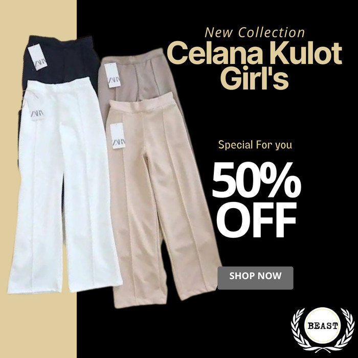 CUCI GUDANG Celana Kulot Scuba Cubit Polos Wanita JUMBO XL XXL BIGSIZE Murah