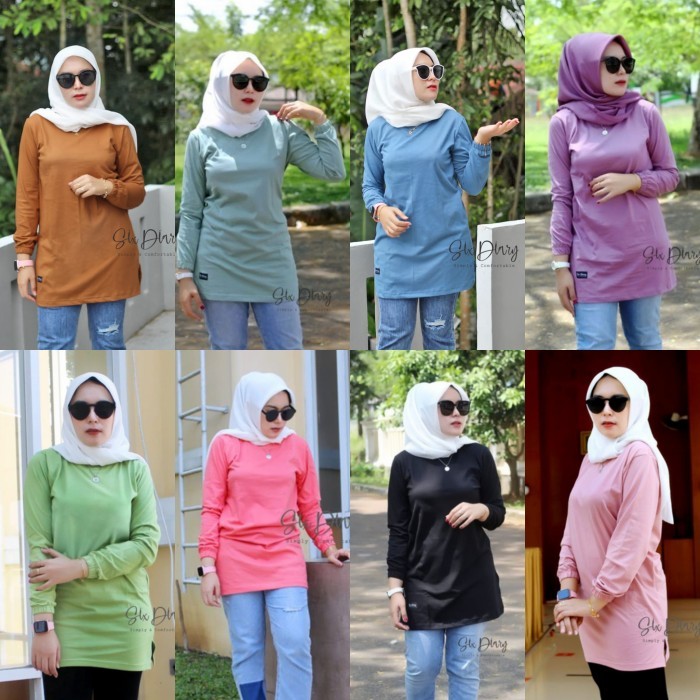 TERBAIK TUNIK POLOS TUNIK KAOS SIX DIARY ORIGINAL