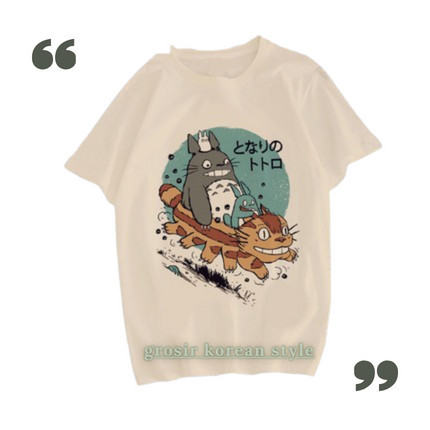 CUCI GUDANG KAOS IMPORT Washed Oversize TOTORO PREMIUM BAJU ANIME MOVIE Fashion