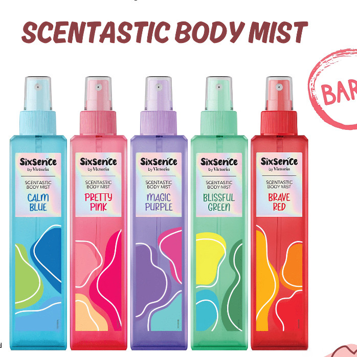 MURAH SIXSENCE BODY MIST CALM BLUE 100ML BPOM PEWANGI SCENTASTIC BY VICTORIA PREMIUM