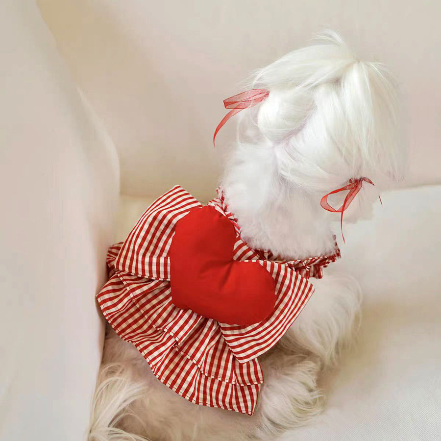 Dog Skirt Love Plaid Little Short Dress York Summer Clothes