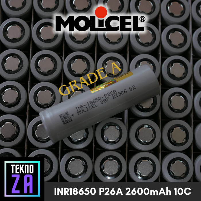 18650 Li-Ion Battery MOLICEL P26A 2600mAh 10C Grade A High Drain