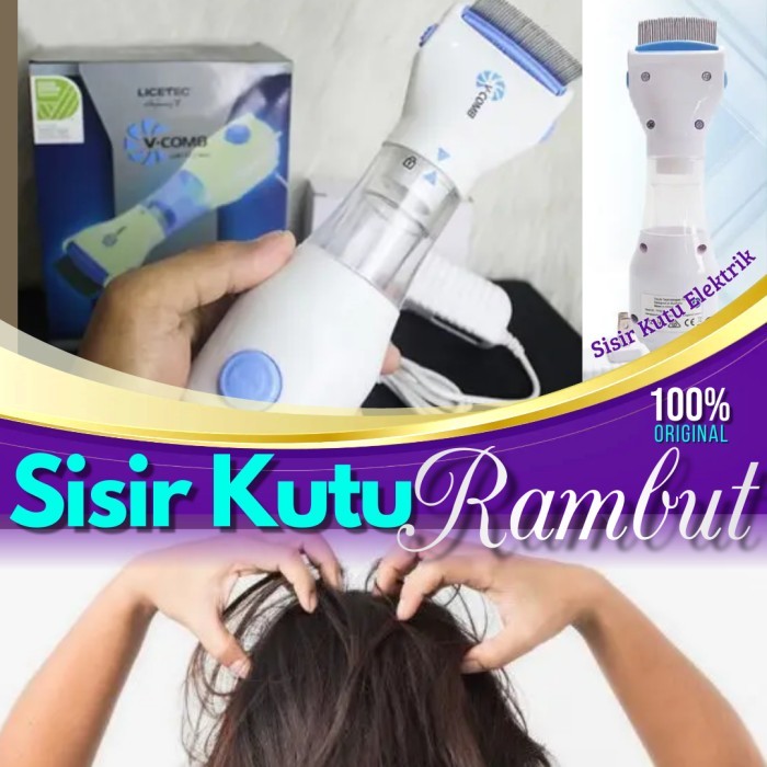 V-COMB Sisir Serit Elektrik Penghilang Kutu Rambut