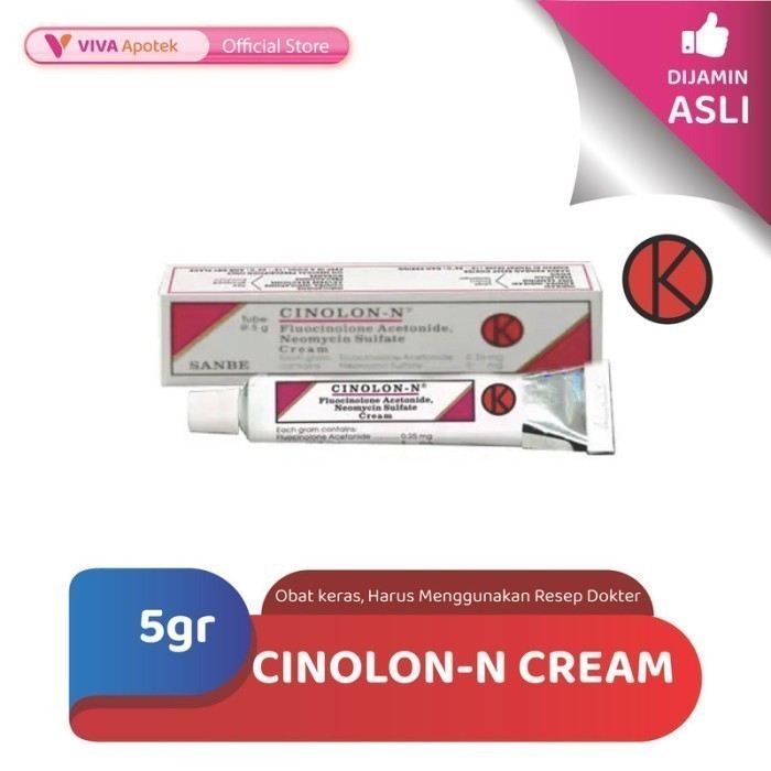 Cinolon-N Cream / Infeksi Kulit / Radang / Dermatitis (5 Gram)