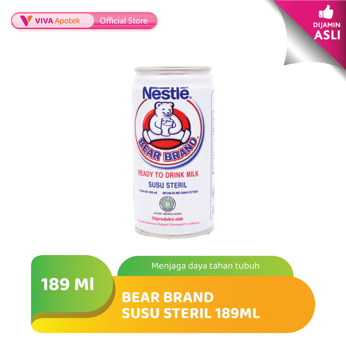 Bear Brand Susu Steril Menjaga Daya Tahan Tubuh - 189ml