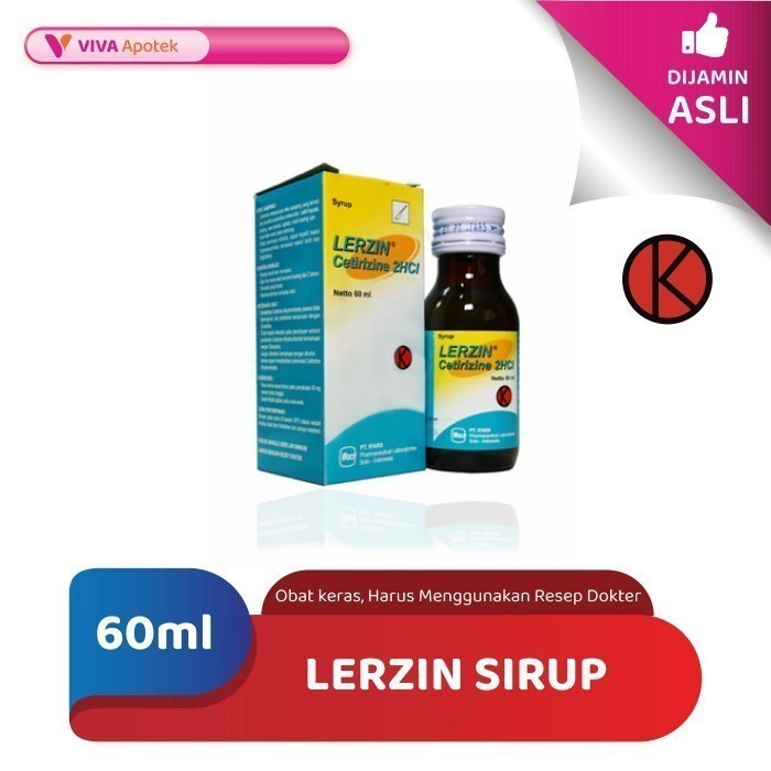 Lerzin Sirup / Cetirizine / Rhinitis Alergi / Gatal (60 ml)