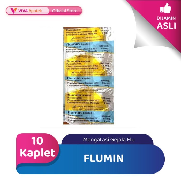 Flumin untuk Mengatasi Gejala Flu (10 Kaplet)