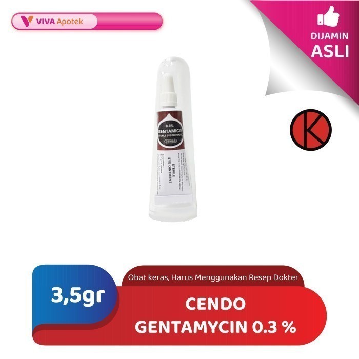 Cendo Gentamycin 0.3 % / Gentamycin / Infeksi Mata Luar (3.5 gram)