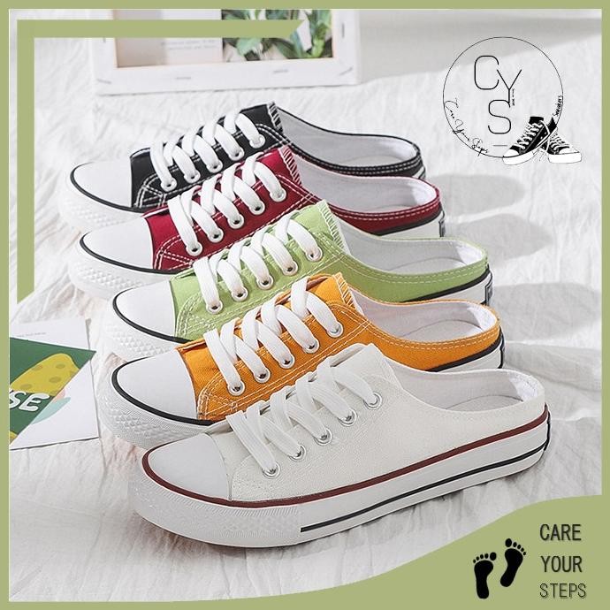 Berkualitas Cys Sepatu Sneakers Wanita Pria Sepatu Kasual Kanvas Fashion Style Sepatu Sekolah Cewek 