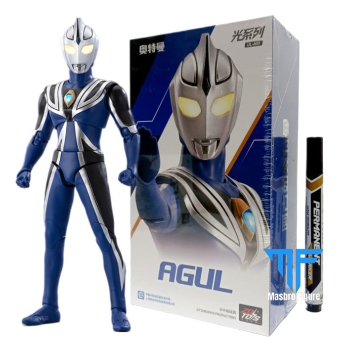 Action Figure Zd Toys Ultraman Zero Agul Ultraman Light-Up Series 1:10 Scale