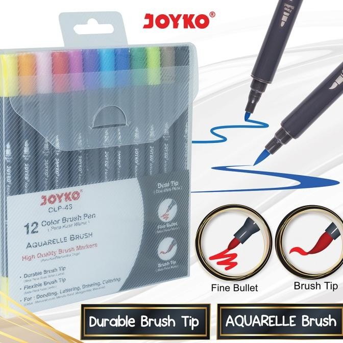

Color Brush Pen Pena Kuas Warna Joyko CLP-43 12 Warna Color