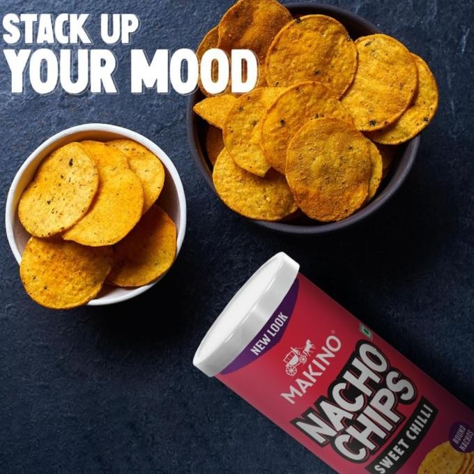 

siap kirim] NACHO CHIPS SWEET CHILLI MAKINO 107G / Snack Jagung