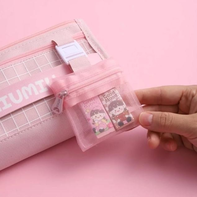 

wwr-76 ( zwq ) K004 Kotak Pensil Ala Korean Student Motif Kartun Lucu / Kotak Pensil Karakter Kartun Hemat