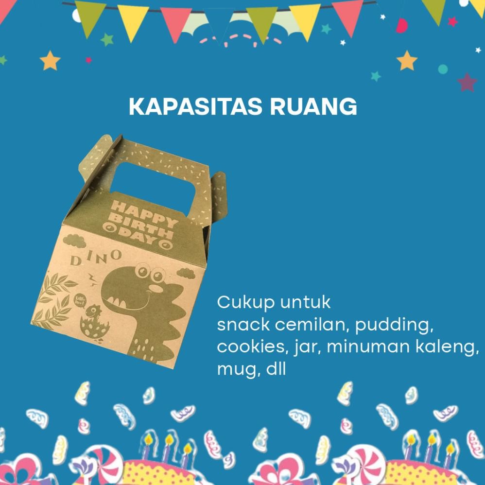 

jy-56 Gift Box Ulang Tahun Anak 50pcs / Gable Box Bingkisan Snack Ultah anak / Giftbox Birthday Anak (Paket 50pcs) Termurah