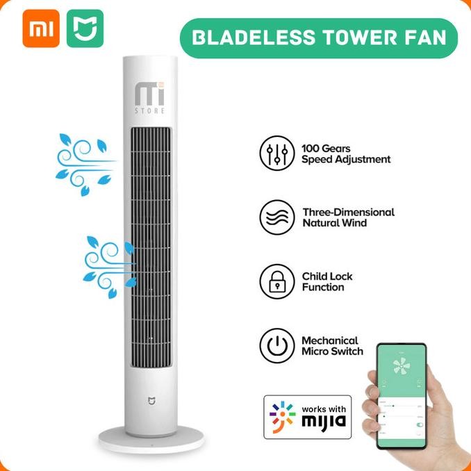 Mijia Bladeless Tower Standing Fan Kipas Angin DC Air Conditioner