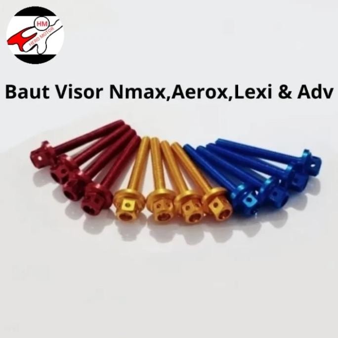 harga 4 biji baut visor / baut windshield probolt nmax aerox lexi  8JV