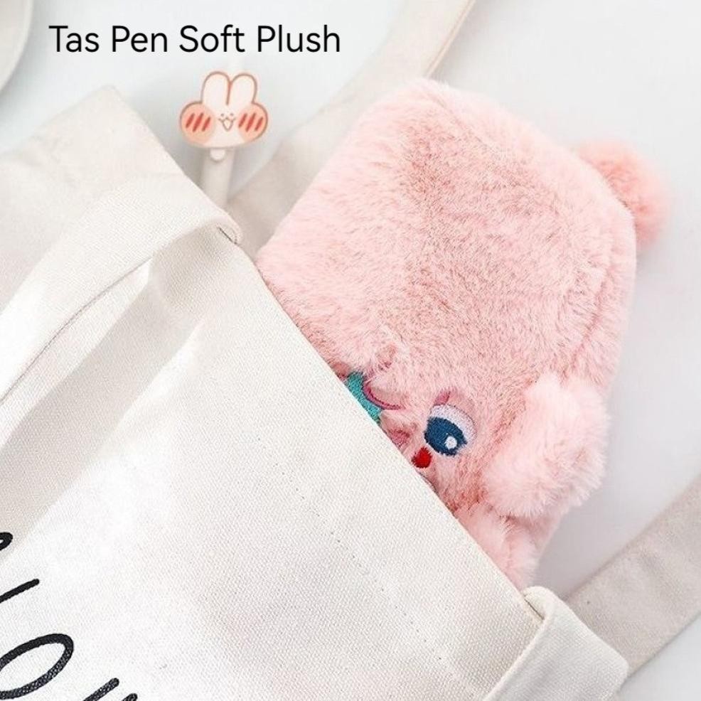 

Oy58 Tempat pensil bulu soft cute/ Tas pensil kosmetik/ Pouch makeup kecil Murah