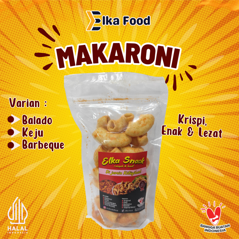 

Snack Makaroni - 100 Gram Cemilan Keluarga Enak, Gurih & Sehat