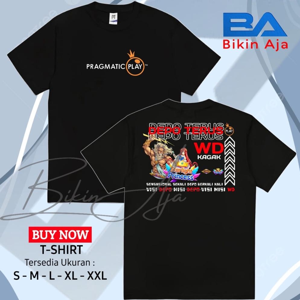 Promo Kaos Baju Pragmatic Play Zeus Starligh Princes | Bikin Aja