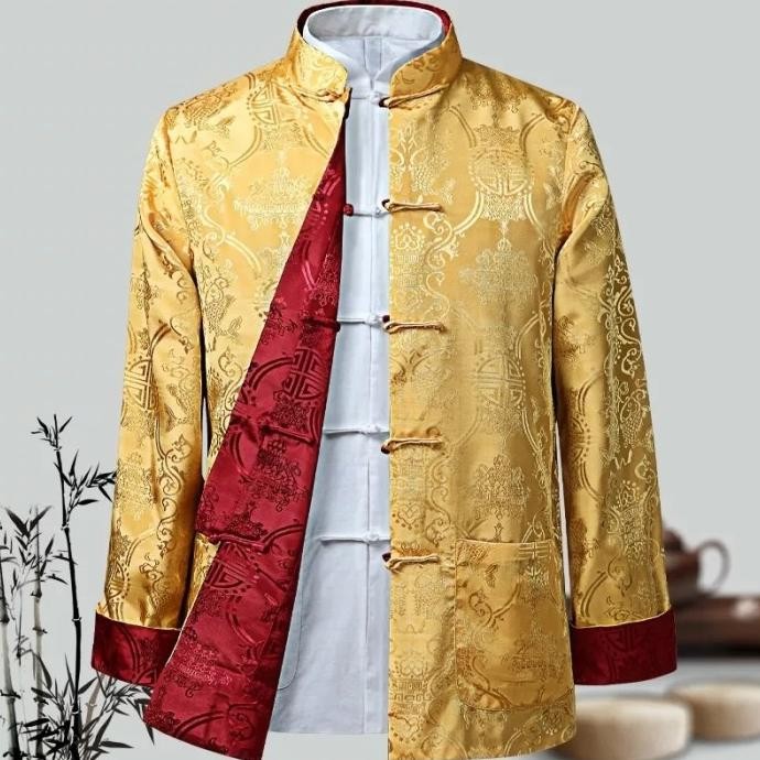 Promo Cheongsam Pria Lengan Panjang Model Bolak Balik