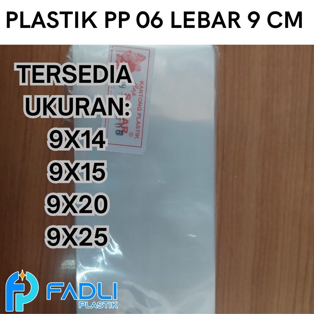 Kantong Plastik PP 06 ukuran 9x15 9x20 9x25