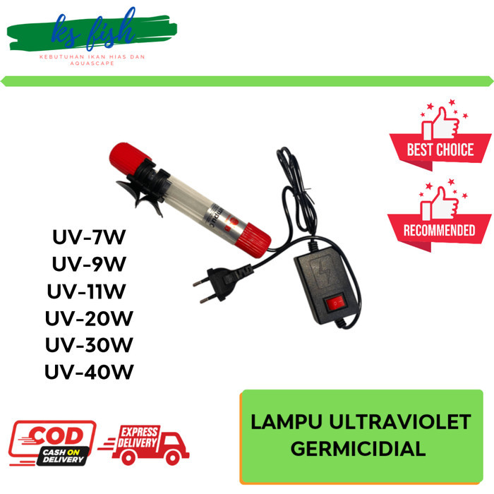 Lampu Uv Celup Aquarium Kolam Yamano Uv 20/30/40 Watt Uv -Led Uv Terba
