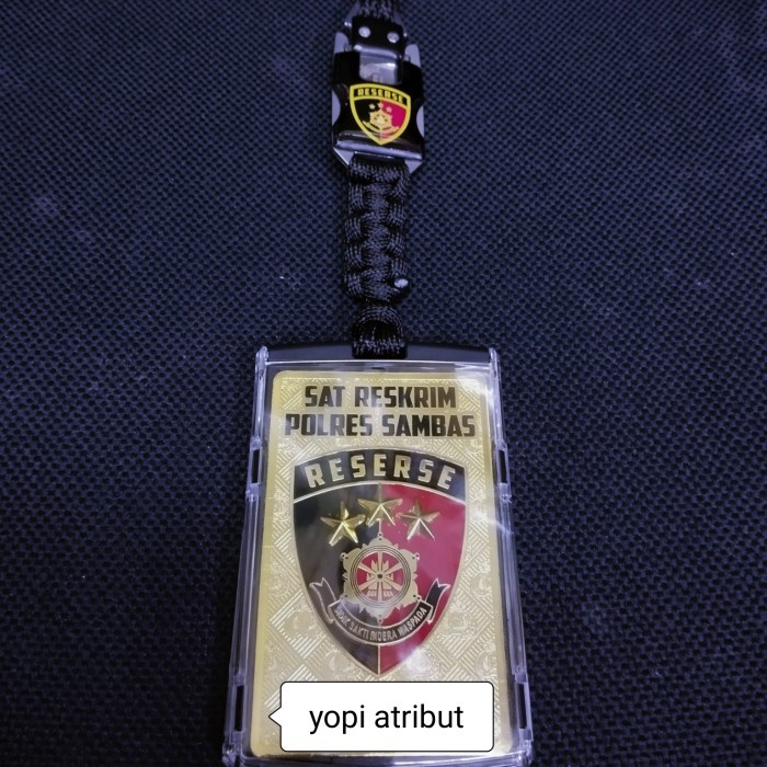 

Terbaru!!! lanyard id card reserse polri free costum desain