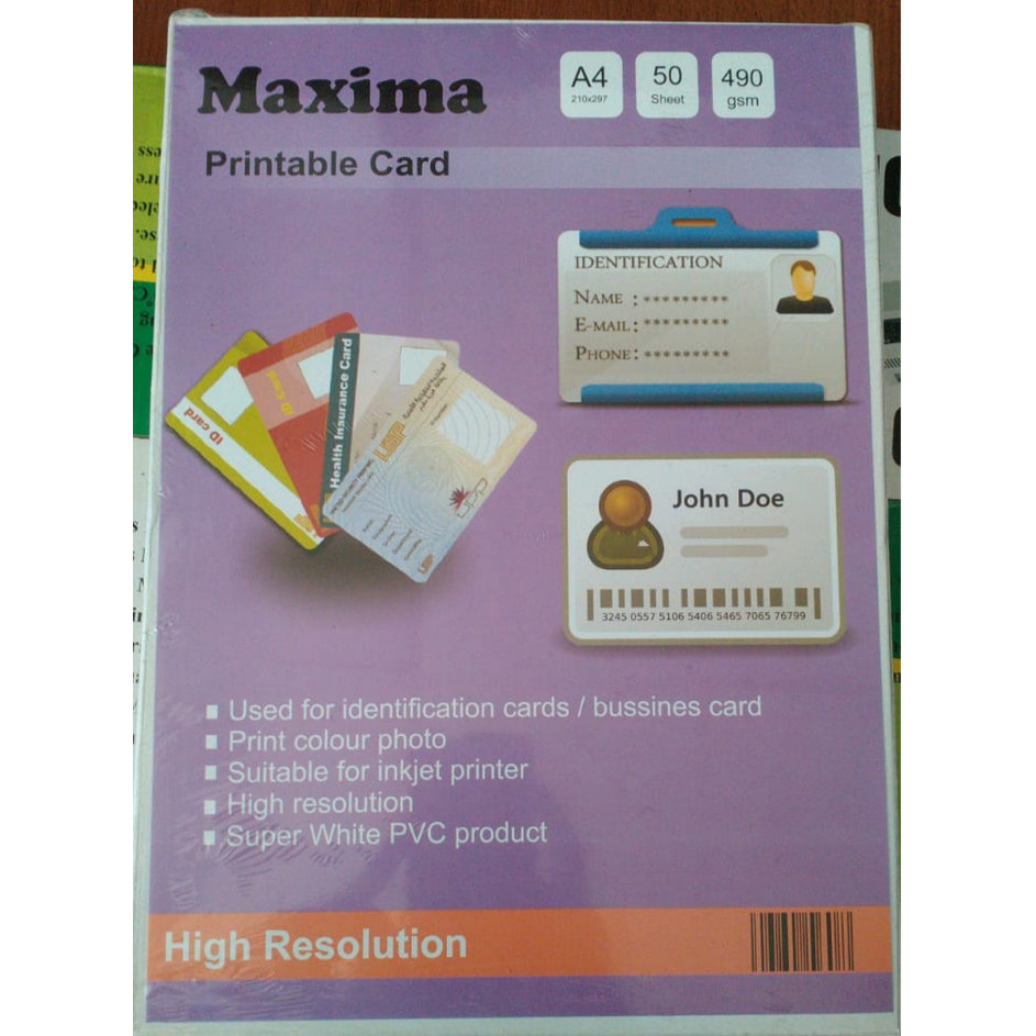 

Terbaru!!! Bahan Id card isi 50 set