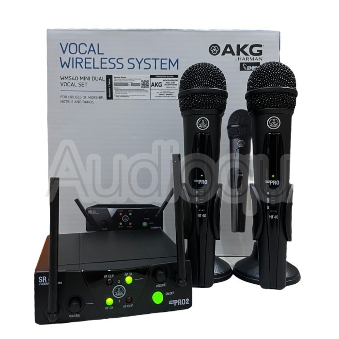Ready Mic Wireless AKG WMS40/ WMS 40 Pro Mini 2 Mic Handheld