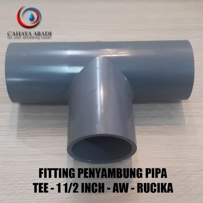 `````````] FITTING PIPA - TEE - 1 1/2 INCH - AW - RUCIKA - FITTING RUCIKA TEE
