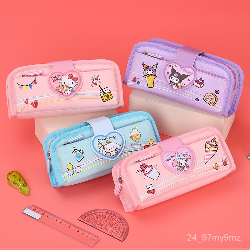 

evaPencil Bag Large Capacity Good-looking Stationery Box for Elementary School Students Hello Kitty Clow M Pencil Case W6NB