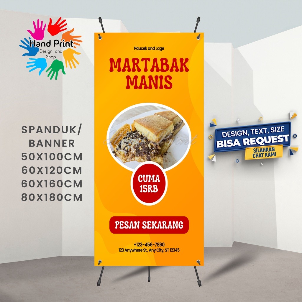 Spanduk Banner MMT Martabak Manis Martabak Telor Keju Coklat Buat Promosi Jualan